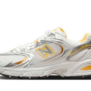 New Balance 530 White Vibrant Apricot Silver Metallic