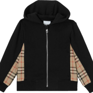Burberry Vintage Check Zip Up Long-sleeve Hoodie ‘black’