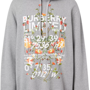 Burberry Montage Print Hoodie ‘pale Grey Melange’