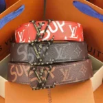 Belt Louis Vuitton x Supreme Monogram LV065